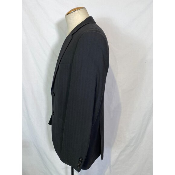 Hugo Boss Luxury Dark Gray Wool Blazer Sport Coat Jacket Two Button Men's Sz 42R - Picture 4 of 16